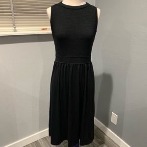 Gap knit black dress with open back